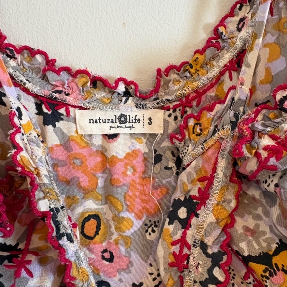 Natural Life Harley Midi Dress floral cottagecore embroidered details - Picture 4 of 7